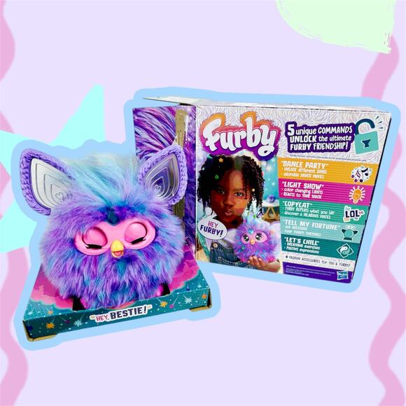 Hasbro Furby Purple Interactive Plush Toy 2023 (Be My Best Friend) Open Box - Picture 1 of 7